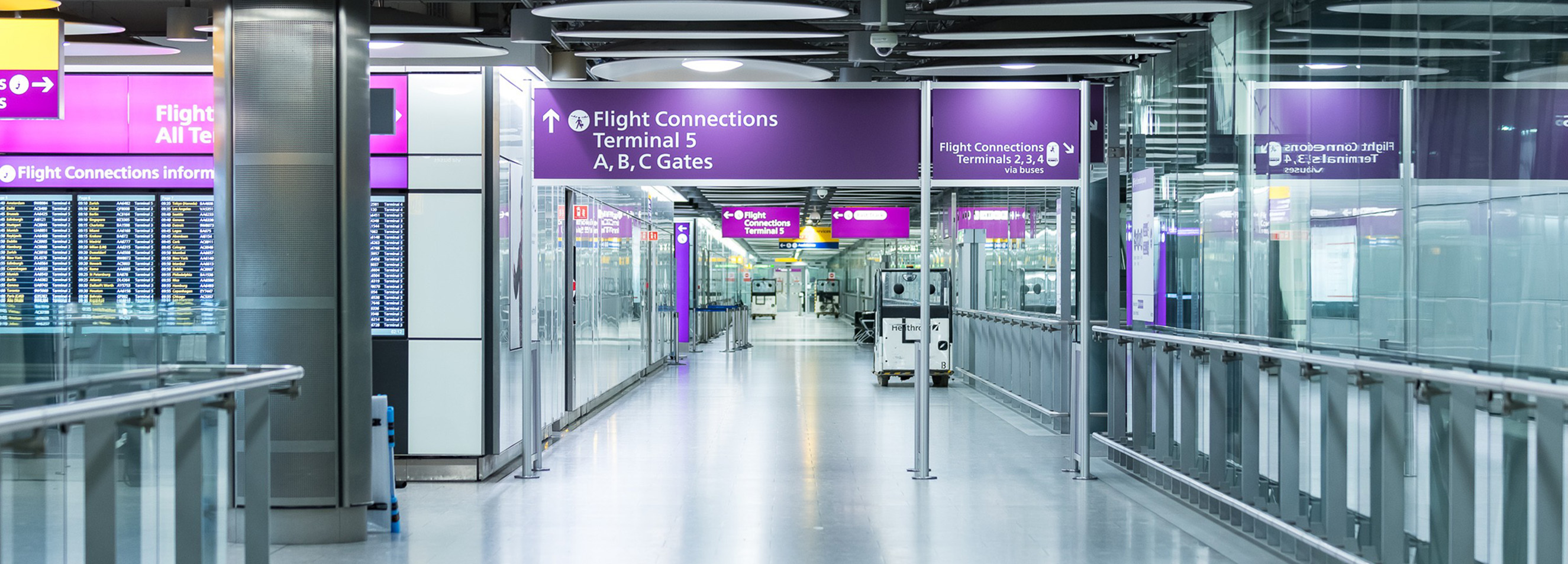 Signage systems at the airport