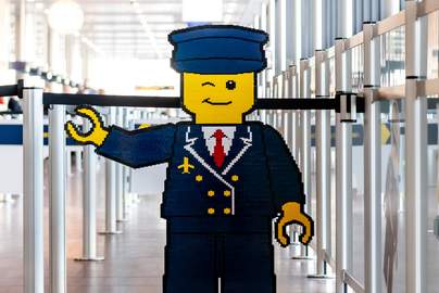 Wall Mount at Airport, behind Lego man